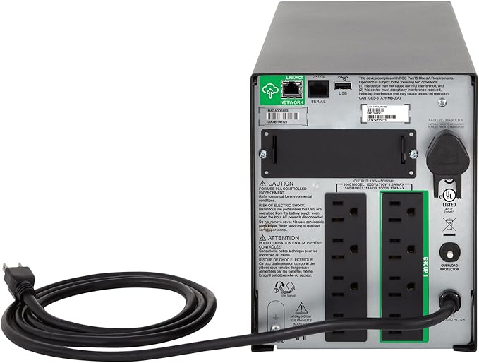 APC Smart-UPS 1000VA (700W) Line-Interactive UPS w/ SmartConnect | SMT1000IC
