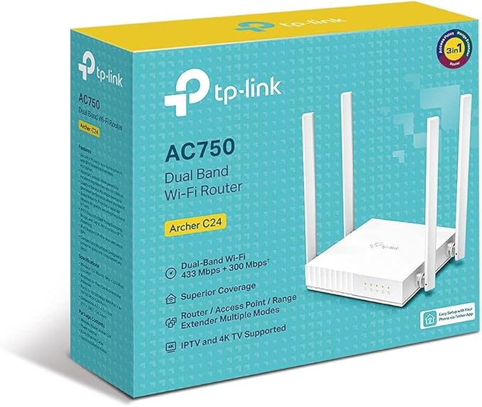 TP-Link AC750 Wireless Dual Band Router – ARCHER C24 TP- Link