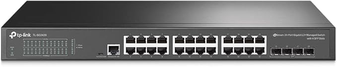 TP-Link Omada 28-Port Gigabit L2+ Managed Switch with 24 PoE+ Ports and 4 SFP Slots - TL-SG3428MP TP- Link