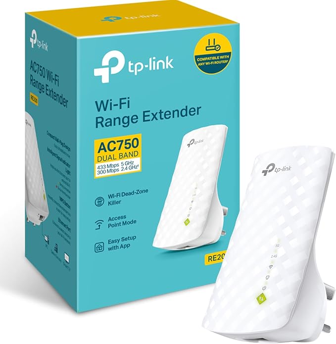 TP-Link TL-RE200 AC750 Dual band 750Mbps Wi-Fi 5GHz Range Extender TP- Link
