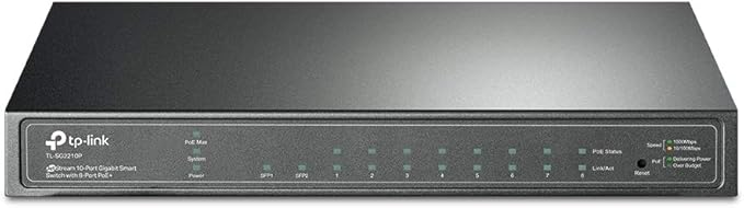 TP-Link TL-SG2210P 8-Port Gigabit Smart PoE Switch with 2 SFP Slots TP- Link