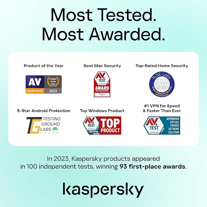 Kaspersky Standard | 1-Year Multi-Device Antivirus for 3 Devices