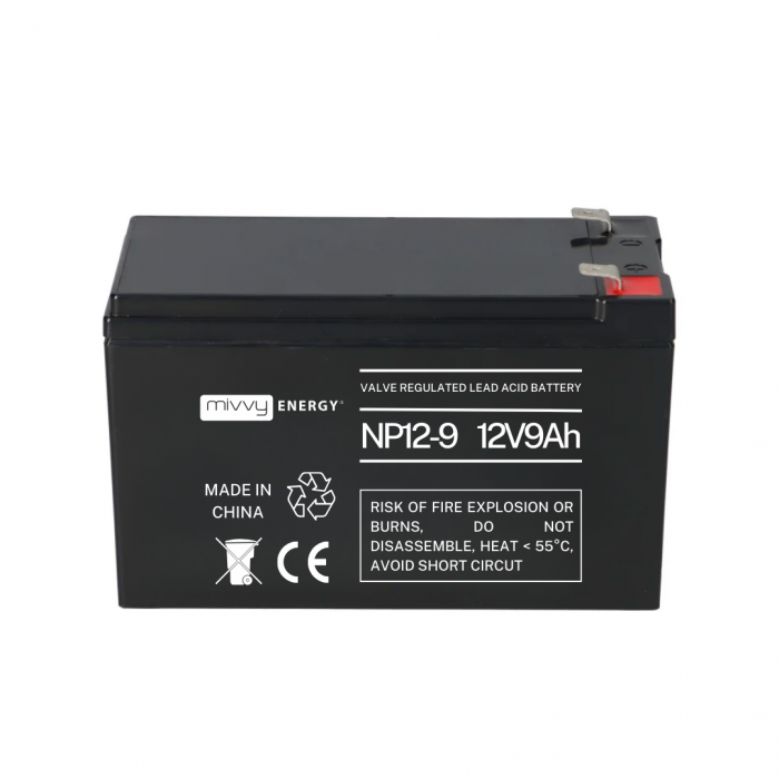 9Ah 12V Sealed Lead-Acid (SLA) Battery for UPS & Alarm Systems