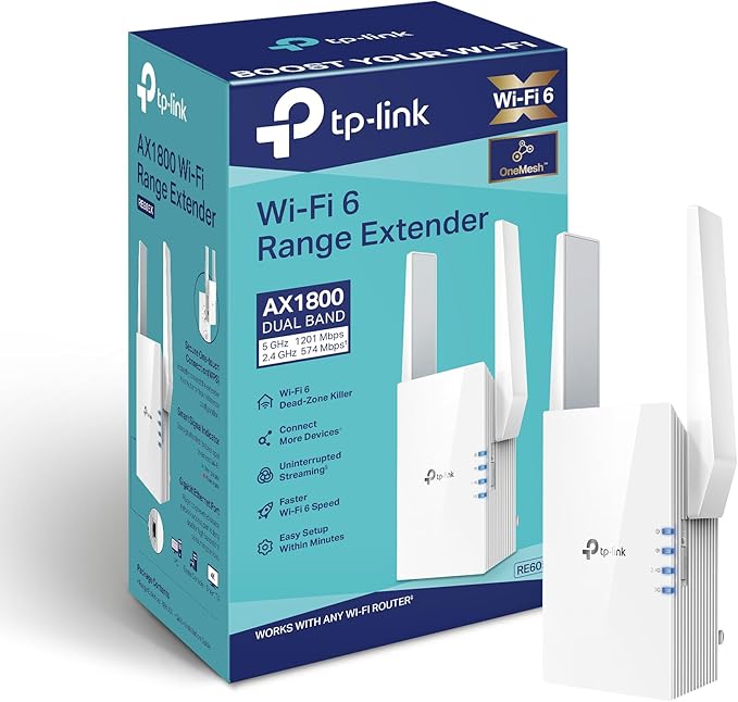 TP-LINK TL-RE605X – AX1800 Wi-Fi 6 Range Extender TP- Link