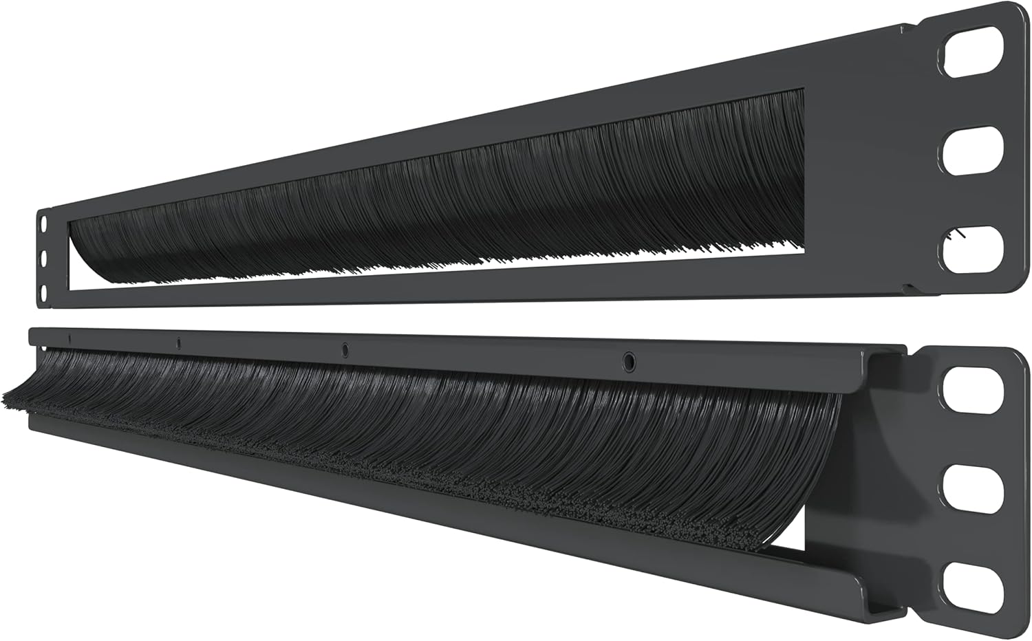 1U Rack Brush Panel: Cable Management, Airflow, Dust Control