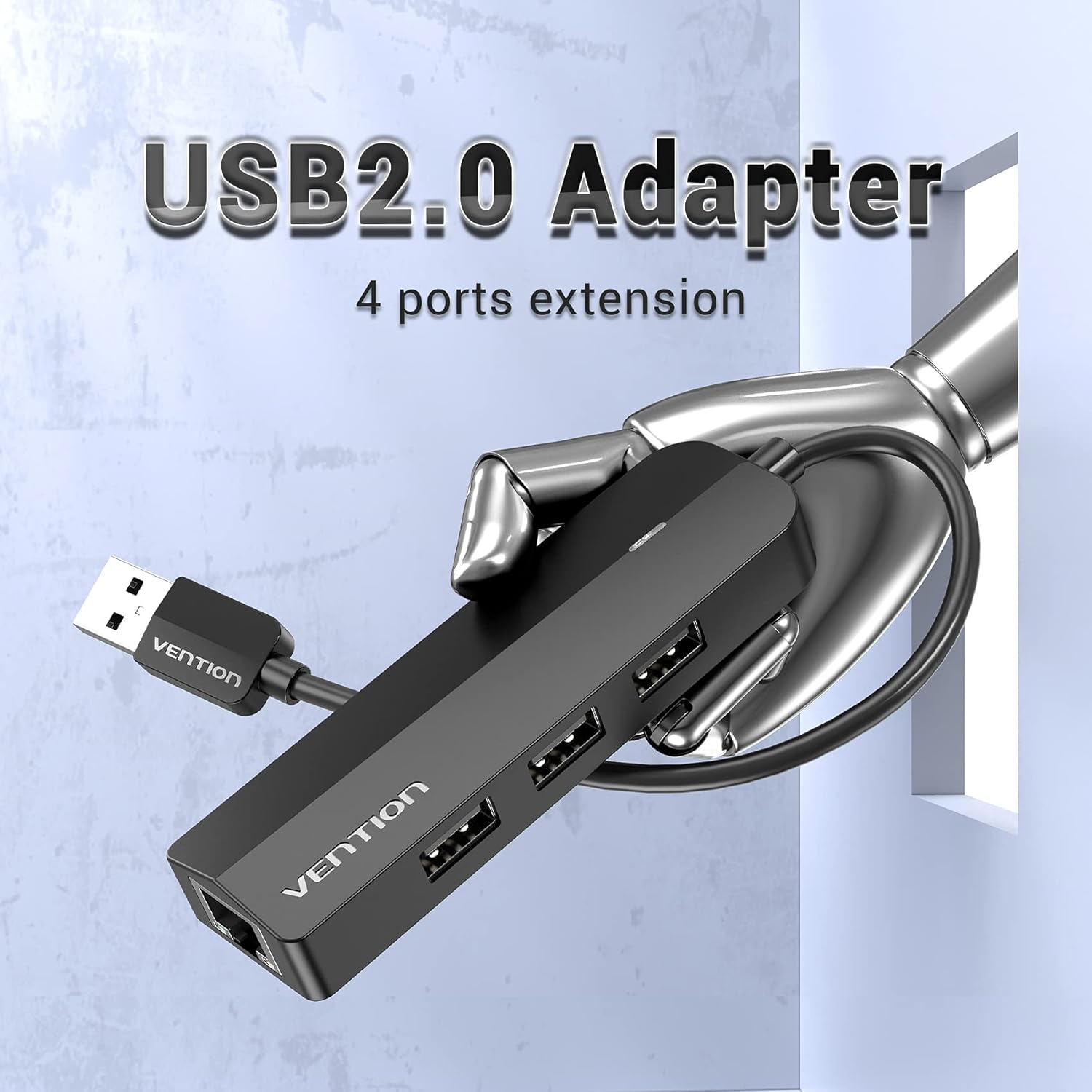 Vention 3-Port USB 2.0 Hub with LAN Price in Kenya | 100Mbps Ethernet