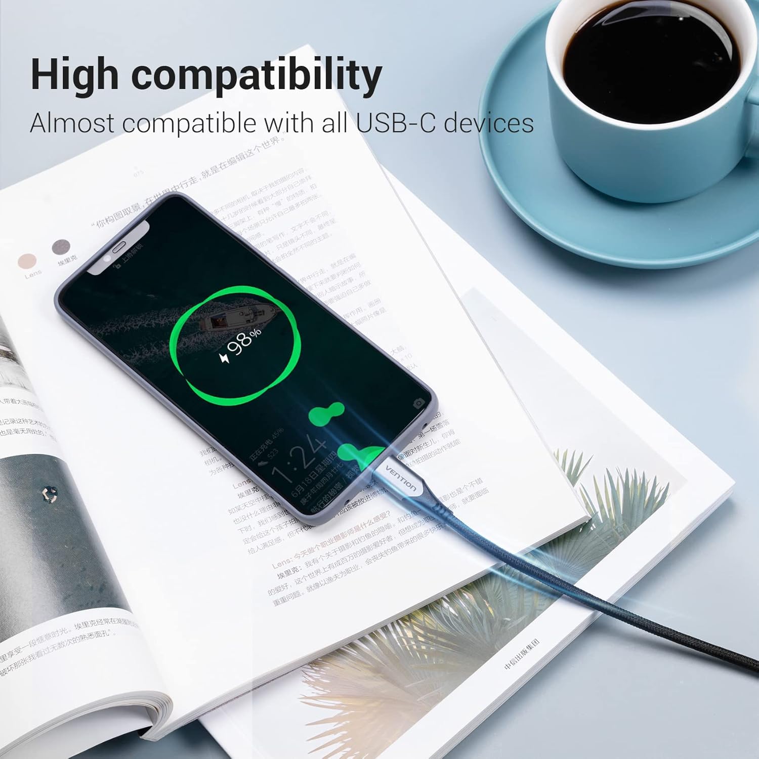 Vention USB-C to USB-C 2M Cable Price in Kenya | 60W/100W PD Fast Charge