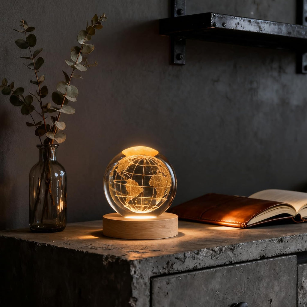3D Earth Crystal Ball LED Lamp Price in Kenya | Laser Engraved Globe
