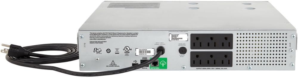 APC Smart-UPS C 1000VA/600W Rackmount 2U UPS | Pure Sine Wave & Cloud Monitoring (SMC1000I-2UC)