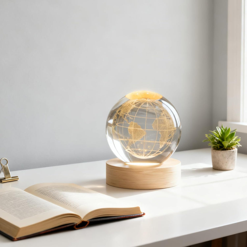 3D Earth Crystal Ball LED Lamp Price in Kenya | Laser Engraved Globe