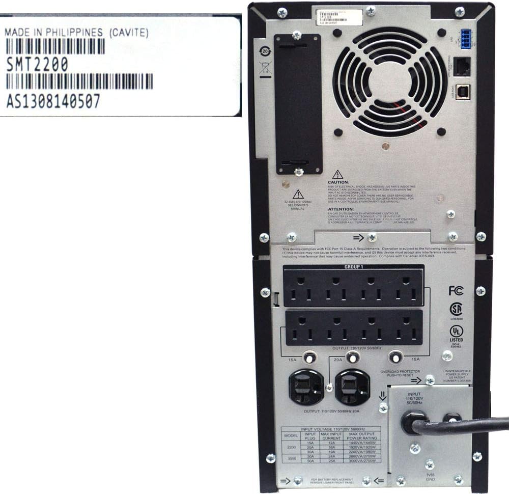 APC Back-UPS 2200VA (1200W) | Line-Interactive UPS with AVR & 4 Universal Sockets