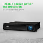 APC Smart-UPS C 1500VA/900W Rackmount 2U UPS | Pure Sine Wave & Cloud Monitoring (SMC1500I-2UC)