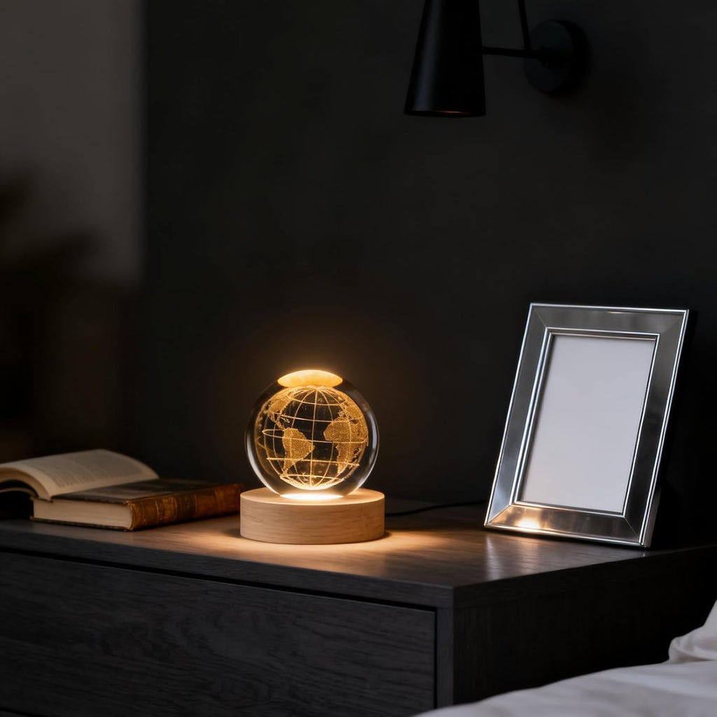 3D Earth Crystal Ball LED Lamp Price in Kenya | Laser Engraved Globe