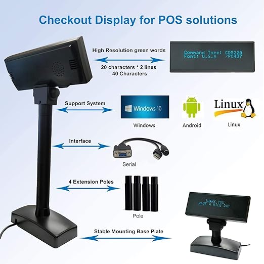 APEXA G All-in-One POS with Customer VFD Display