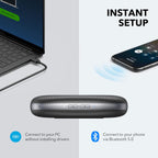 Anker PowerConf Portable Conference Speakerphone - 360° Voice Pickup & 24-Hour Battery