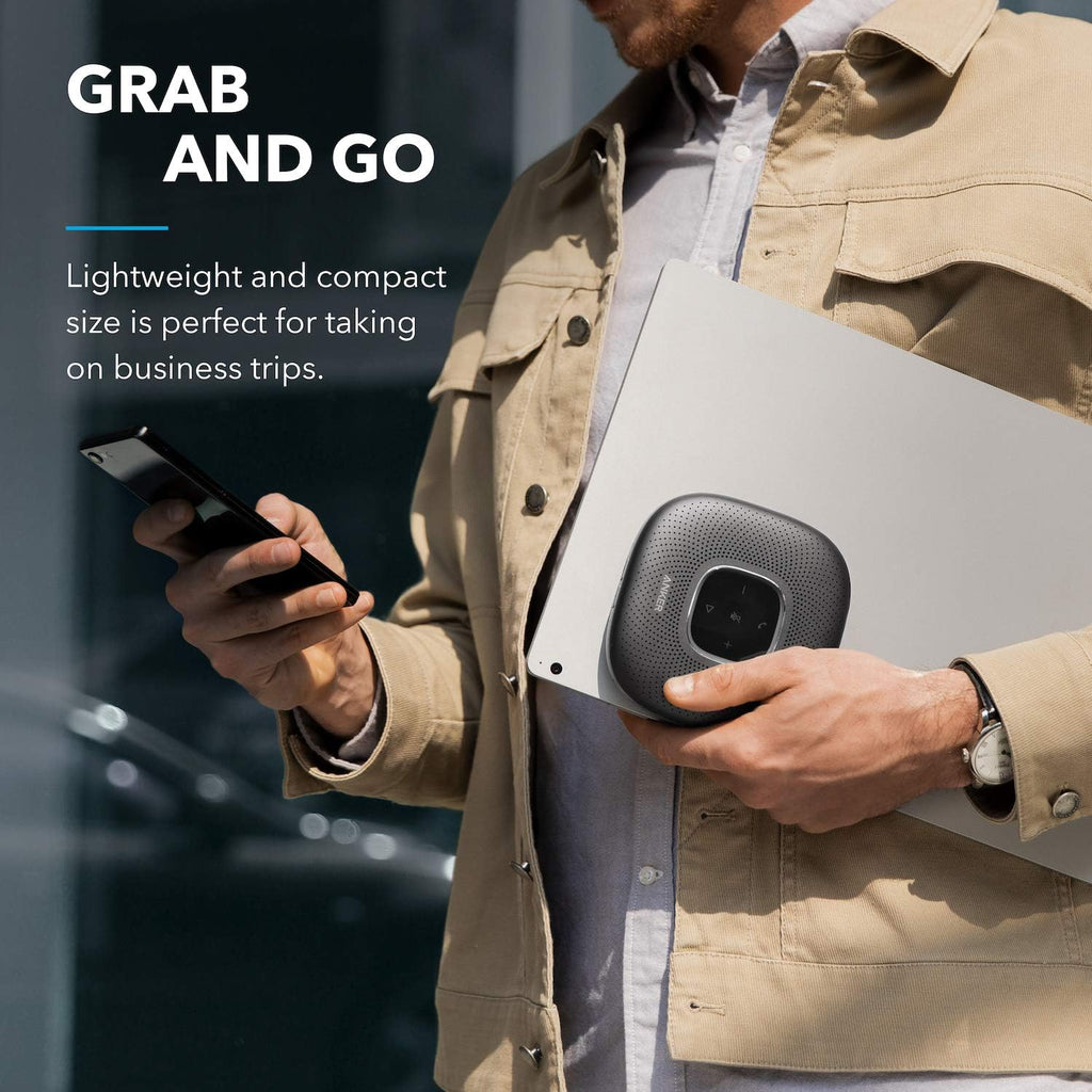 Anker PowerConf Portable Conference Speakerphone - 360° Voice Pickup & 24-Hour Battery