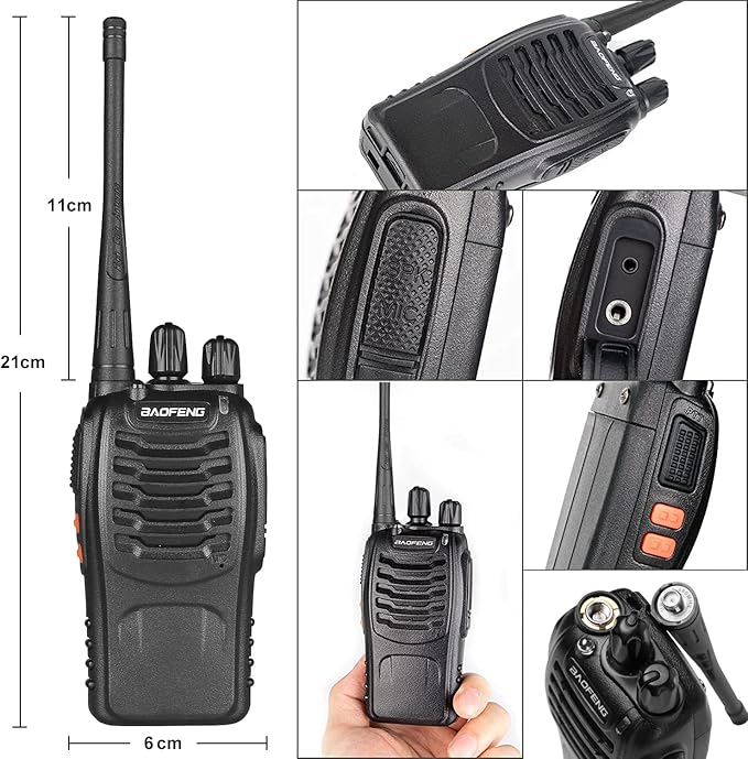 Baofeng BF-888S UHF Walkie Talkie: Long Range, 16-Channel Two-Way Radio