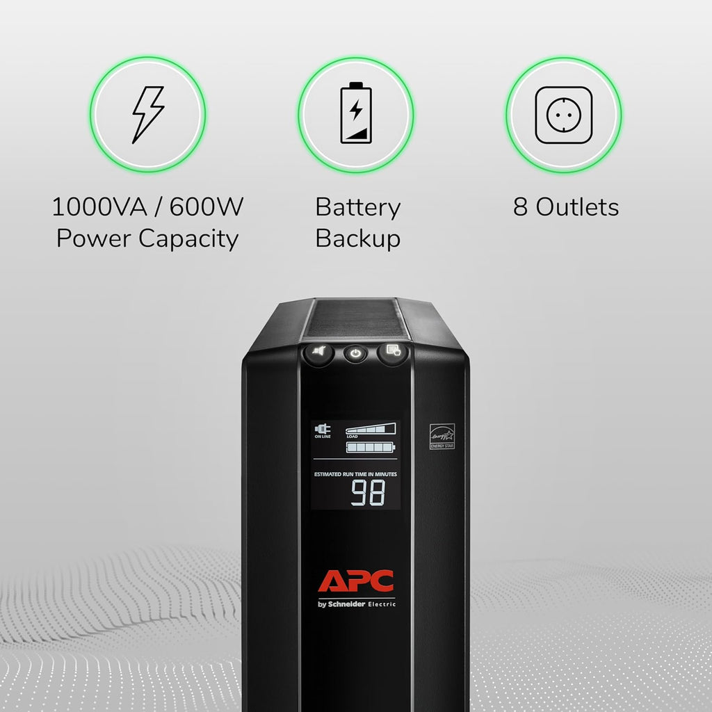 APC Easy 1000VA UPS: 4 Ports, 600W Power Backup Solution