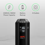 APC Easy 1000VA UPS: 4 Ports, 600W Power Backup Solution