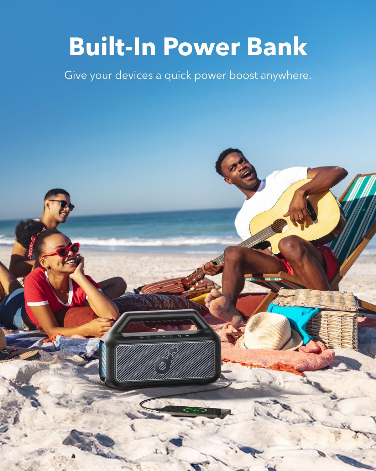 Anker Soundcore Boom 2 Portable Speaker - 80W Max, BassUp 2.0 & IPX7 Waterproof Anker Soundcore