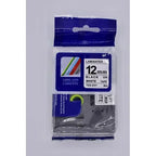 Brother TZ2-231 Label Tape 12mm x 8m – Black on White Laminated Tape for Brother P-touch Label Printers