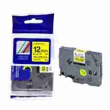 Brother TZ2-631 Label Tape 12mm x 8m – Black on Yellow Laminated Tape for Brother P-touch Label Printers