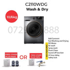 TCL 10kg Wash & 6kg Dry Washer Dryer Combo | Inverter DD Motor | Steam & Air Wash