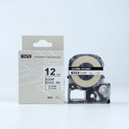 Epson SS-12KW Label Tape 12mm x 8m – Black on White