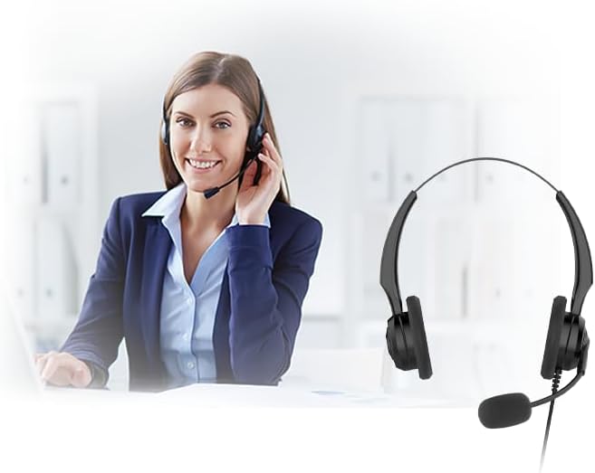 Flyingvoice HP200 Wired Business Headset | RJ9 Call Center Headphone