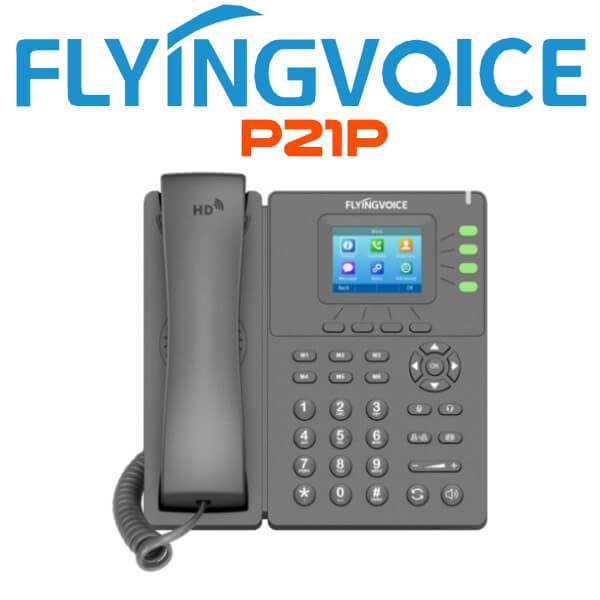 Flyingvoice P21P Business IP Phone: PoE, Wi-Fi, 4 SIP Lines & Color Screen