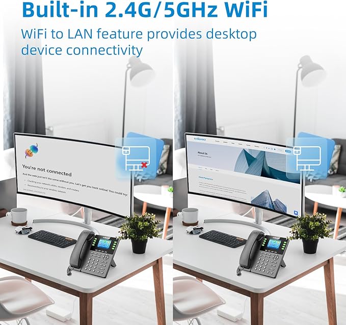 Flyingvoice P23G Business IP Phone: 8 SIP Lines, Gigabit PoE & HD Voice