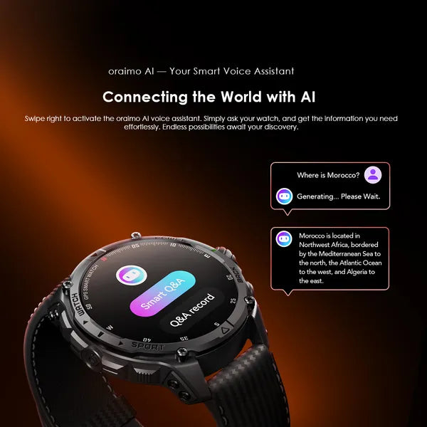 Oraimo Watch GT OSW-852H Price in Kenya | GPS AMOLED Smartwatch