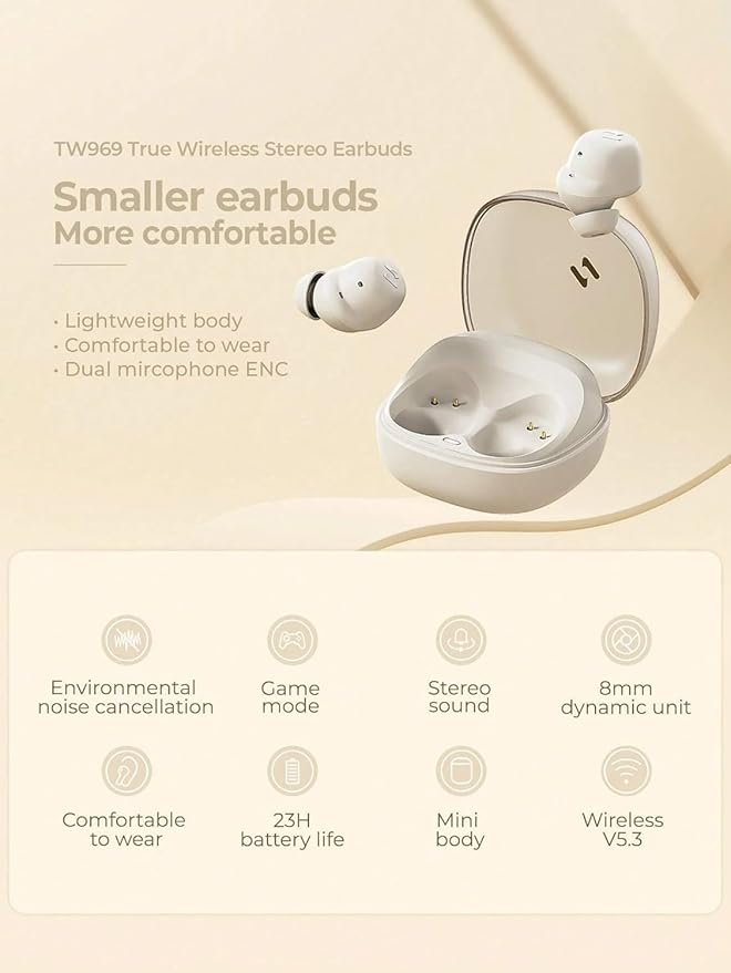 Havit TW969 TWS Earbuds - Low Latency Gaming, ENC Calls, 23H Total Play