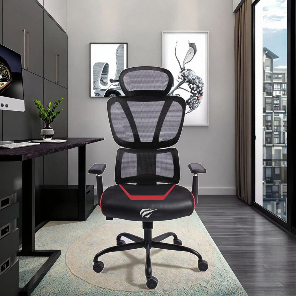 Havit GC919 Gaming Chair - Ergonomic, 3D Armrests, Mesh Back & Lumbar Support