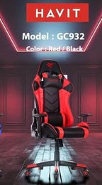 Havit GC932 Gaming Chair - Ergonomic, 2D Armrests, Lumbar & Head Pillows