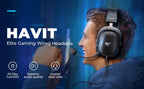 Havit H2002D Gaming Headset - 53mm Drivers, Detachable Mic, 3.5mm Jack & PS5