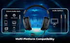 Havit H2002D Gaming Headset - 53mm Drivers, Detachable Mic, 3.5mm Jack & PS5