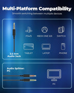 Havit H2002D Gaming Headset - 53mm Drivers, Detachable Mic, 3.5mm Jack & PS5