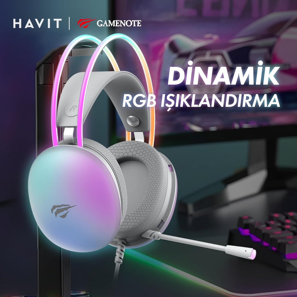 Havit HV-H2037d RGB Gaming Headset - 7.1 Surround Sound, Noise-Cancelling Mic & USB