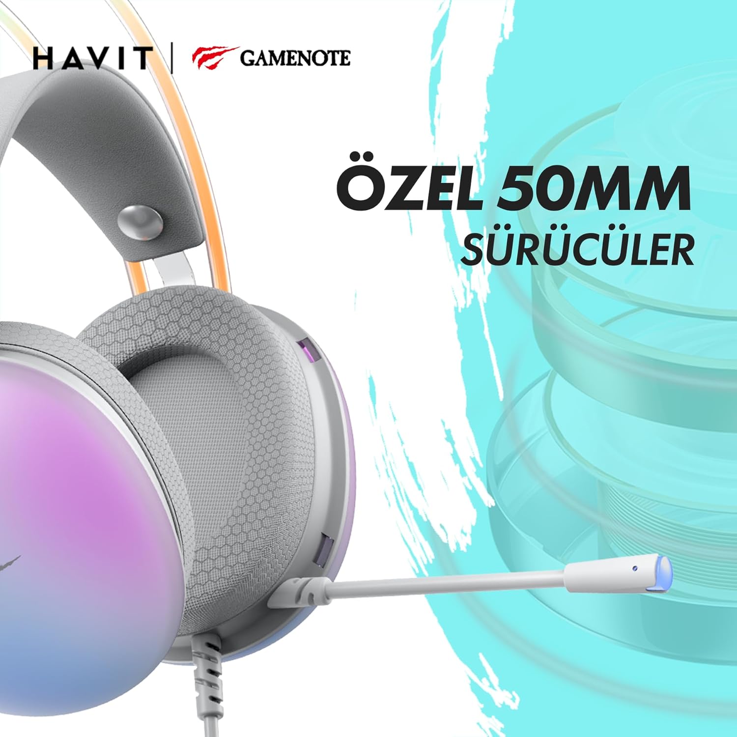 Havit HV-H2037d RGB Gaming Headset - 7.1 Surround Sound, Noise-Cancelling Mic & USB