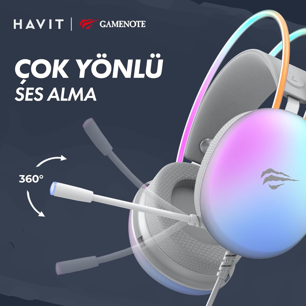 Havit HV-H2037d RGB Gaming Headset - 7.1 Surround Sound, Noise-Cancelling Mic & USB