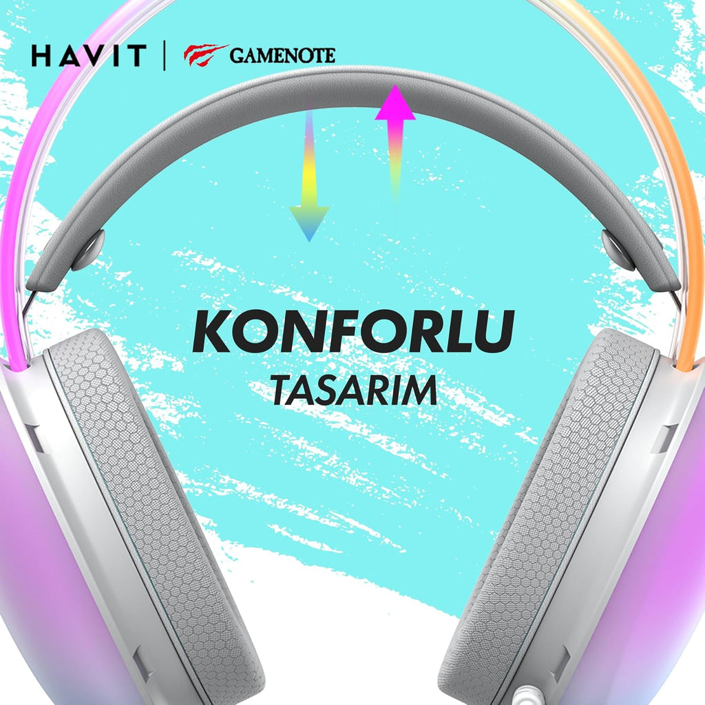 Havit HV-H2037d RGB Gaming Headset - 7.1 Surround Sound, Noise-Cancelling Mic & USB