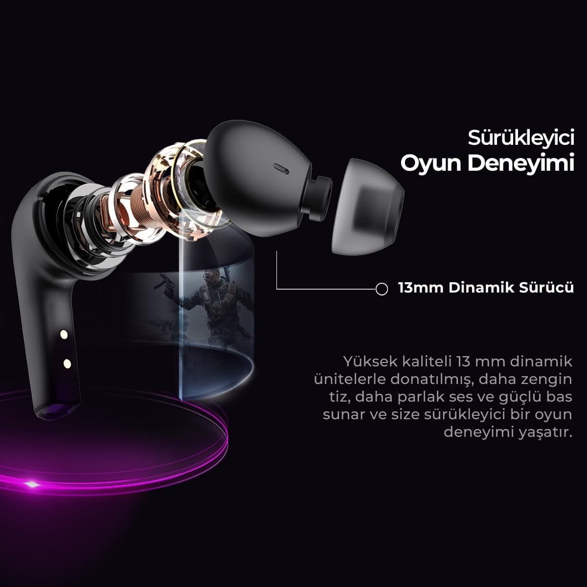 Havit TW970 RGB Gaming Earbuds - Ultra-Low Latency, Dual Connection & Type-C Dongle