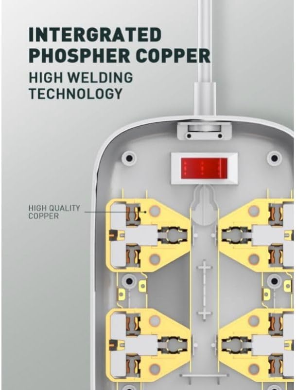 LDNIO SC4407 Power Strip | 4 Outlets + 4 USB Ports with 18W QC Fast Charging