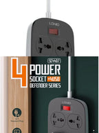 LDNIO SC4407 Power Strip | 4 Outlets + 4 USB Ports with 18W QC Fast Charging