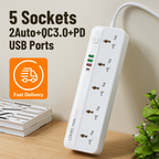 LDNIO SC5415 Power Strip | 5 Universal Outlets + 4 USB Ports with PD Fast Charging