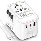 LDNIO Z6 65W GaN Universal Travel Adapter with USB-C & USB-A Ports