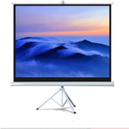 Light Wave TPS-200T Tripod Projector Screen – 200x200cm, 360° Rotation, PVC Canvas, Retractable