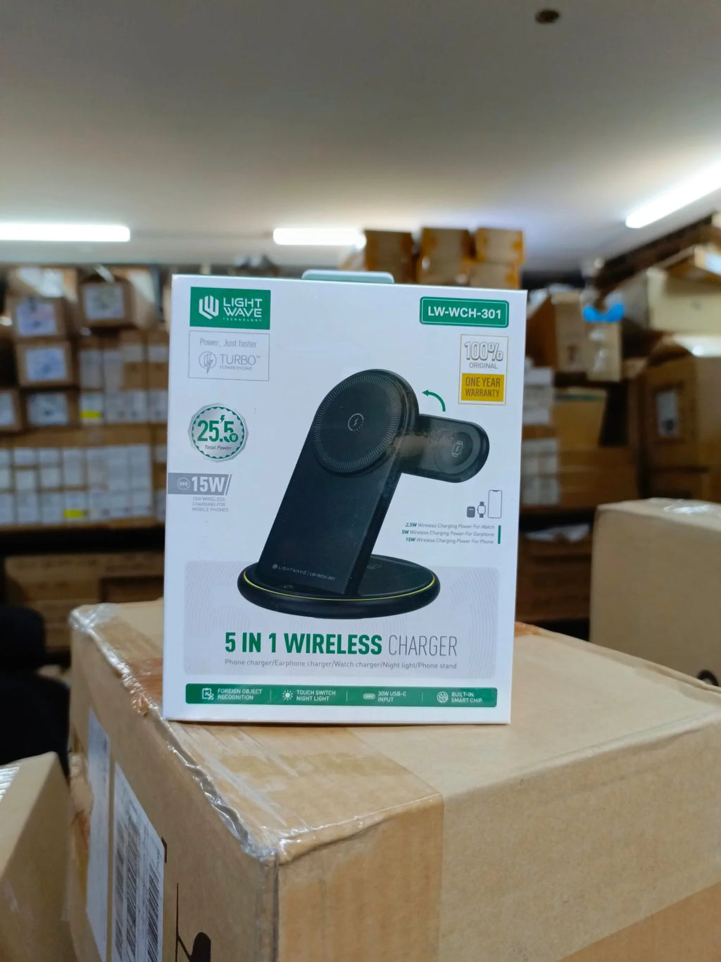 Lightwave 3-in-1 Wireless Charger – Fast Charging Dock for Phone, Smartwatch & Earbuds