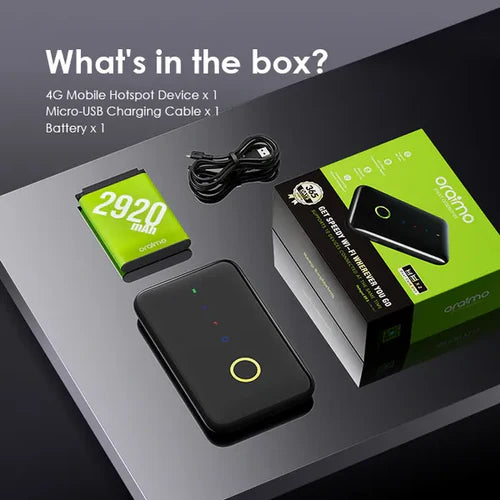 Oraimo Hotspot Elf 2 4G MiFi | Dual SIM for Reliable Connectivity